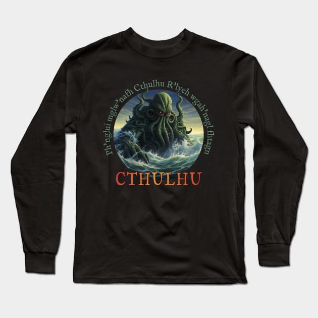 A prayer for Cthulhu Long Sleeve T-Shirt by KOMPLO